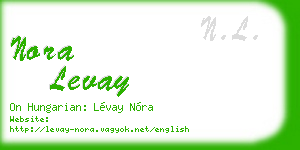nora levay business card