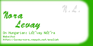 nora levay business card